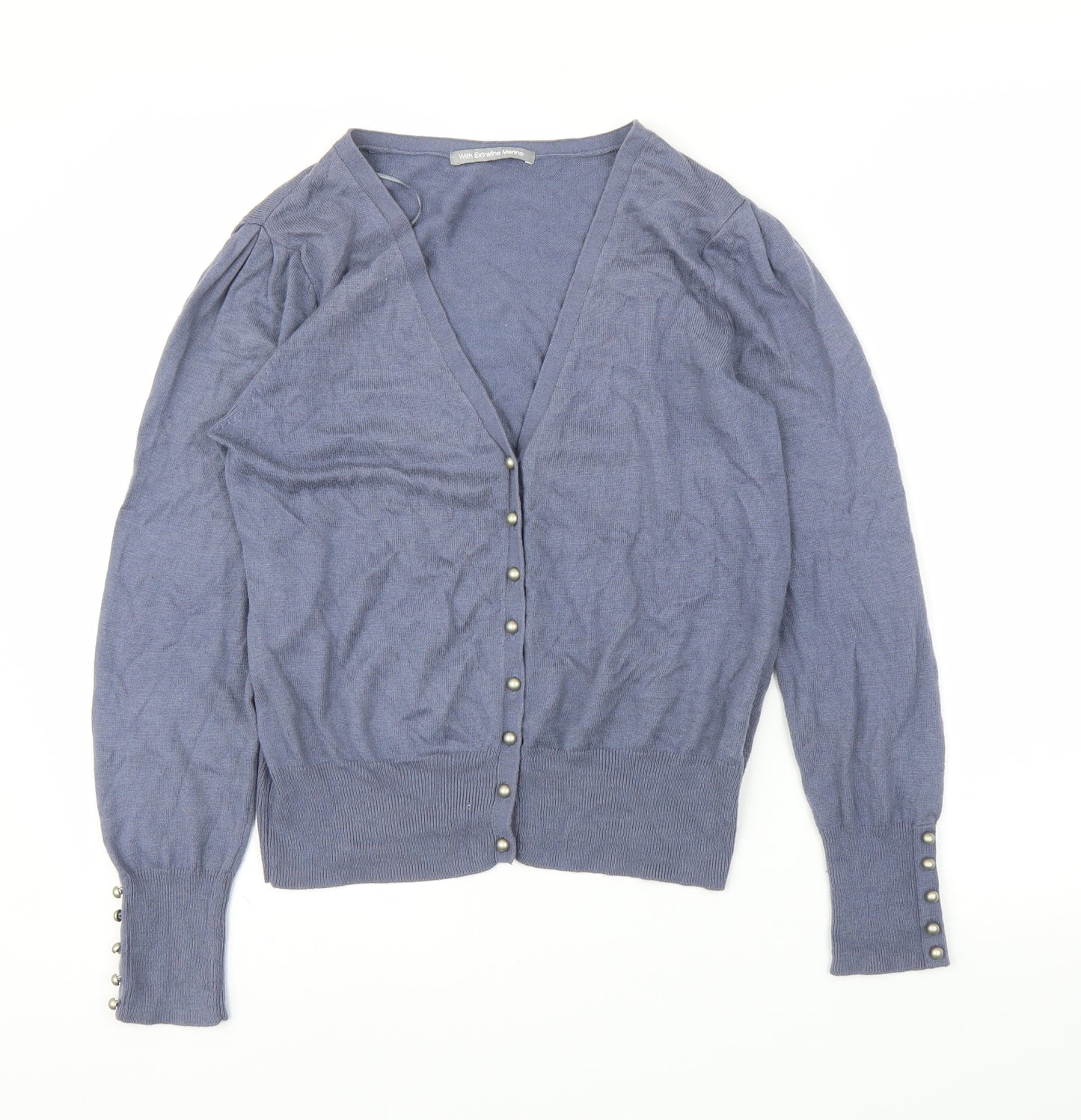 M&S Womens Blue   Cardigan Jumper Size 14