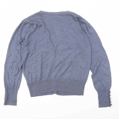 M&S Womens Blue   Cardigan Jumper Size 14