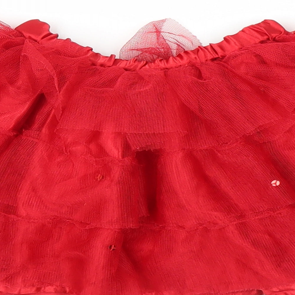 mamas & papas Girls Red   Tutu Skirt Size 6-9 Months