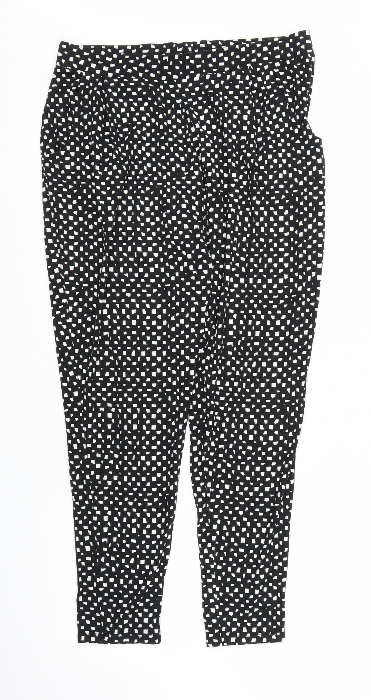 F&F Womens Black   Harem Trousers Size 12 L27 in