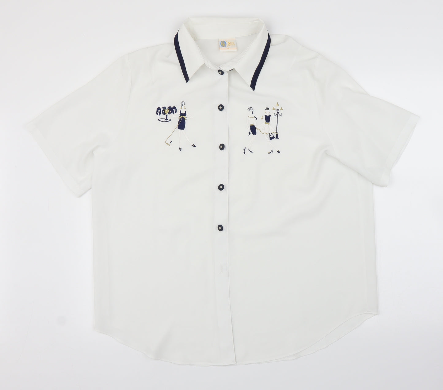 Your Sixth Sense Womens White   Basic Blouse Size 18