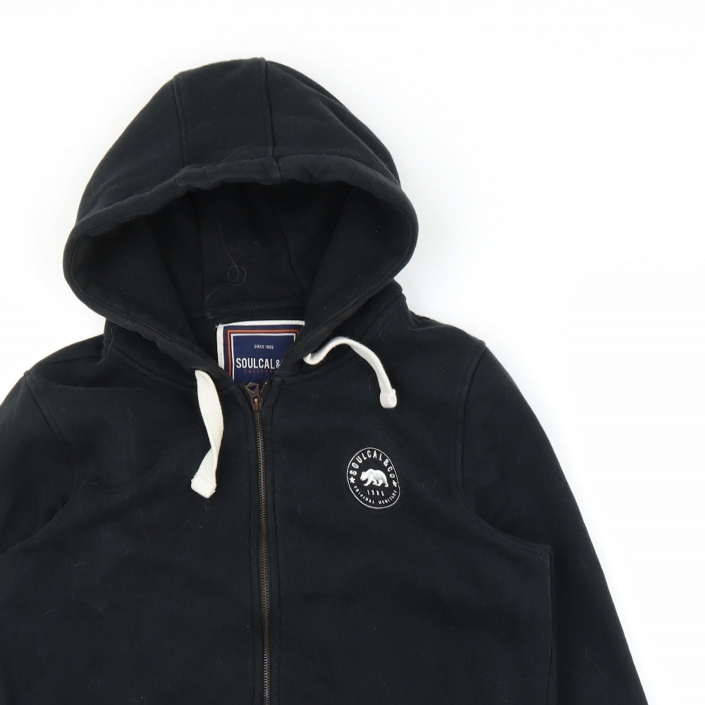 SoulCal&Co Womens Black   Full Zip Hoodie Size 18