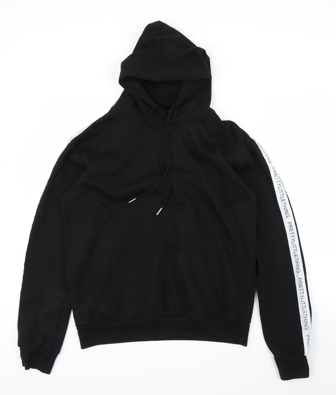 PRETTYLITTLETHING Womens Black   Pullover Hoodie Size M