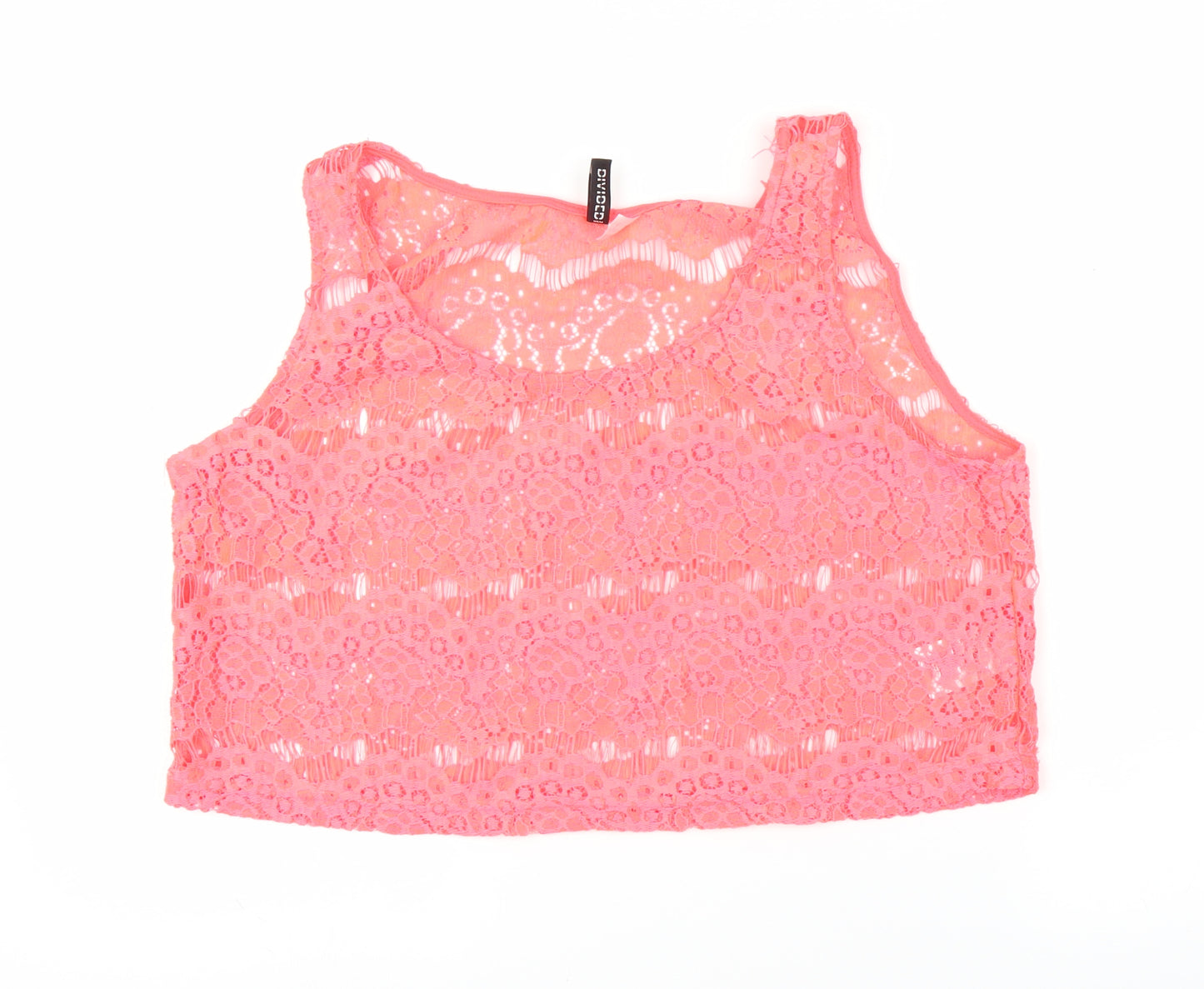 H&M Womens Pink Floral  Cropped Tank Size 16