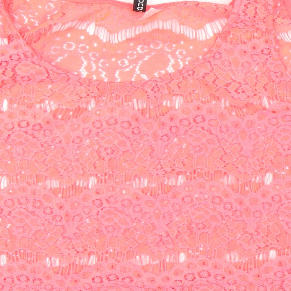 H&M Womens Pink Floral  Cropped Tank Size 16