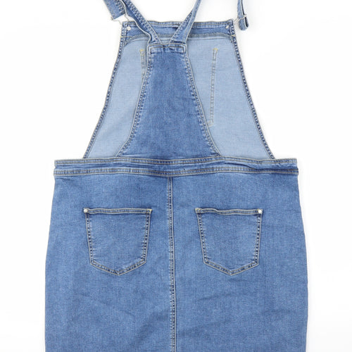 George Womens Blue  Denim Pinafore/Dungaree Dress  Size 14