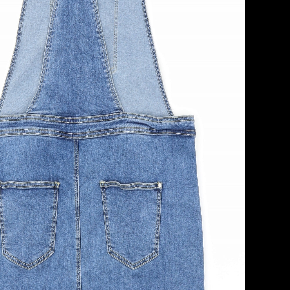 George Womens Blue  Denim Pinafore/Dungaree Dress  Size 14