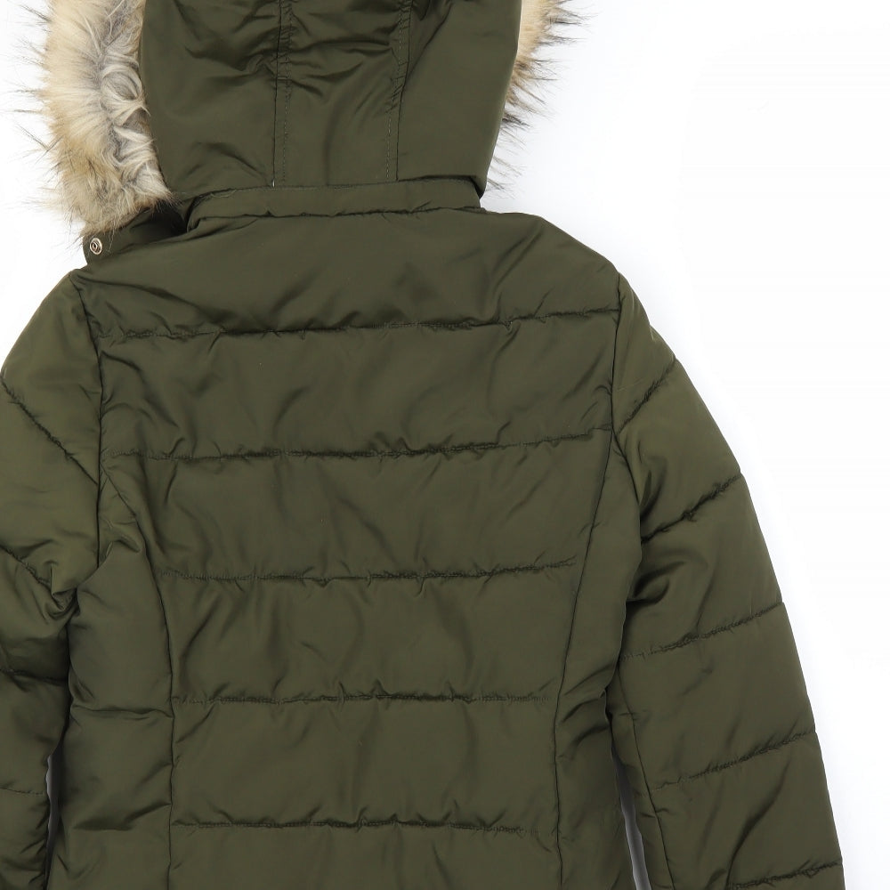 Topshop Womens Green   Parka Coat Size 8