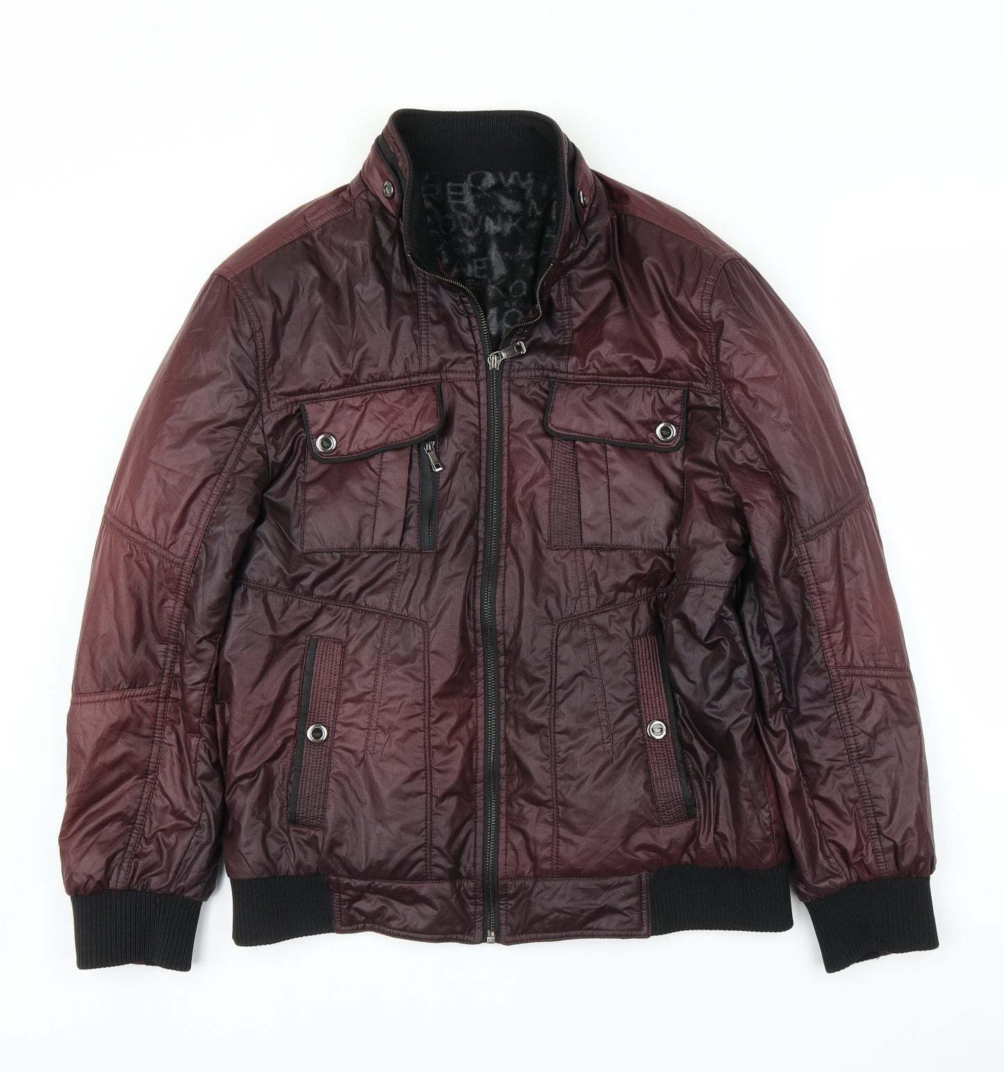 Preworn Mens Purple   Bomber Jacket Coat Size L