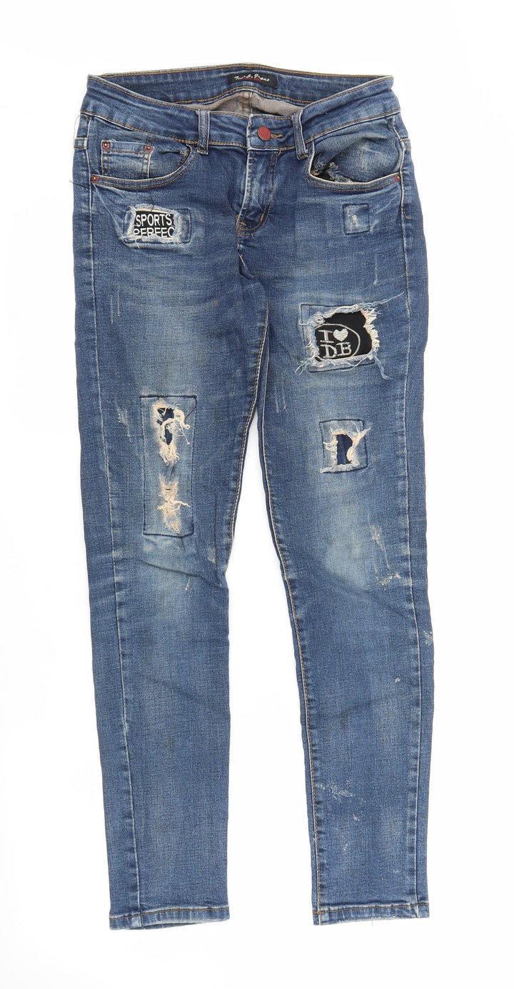 Tian Ge Jeans Womens Blue  Denim Straight Jeans Size S L28 in