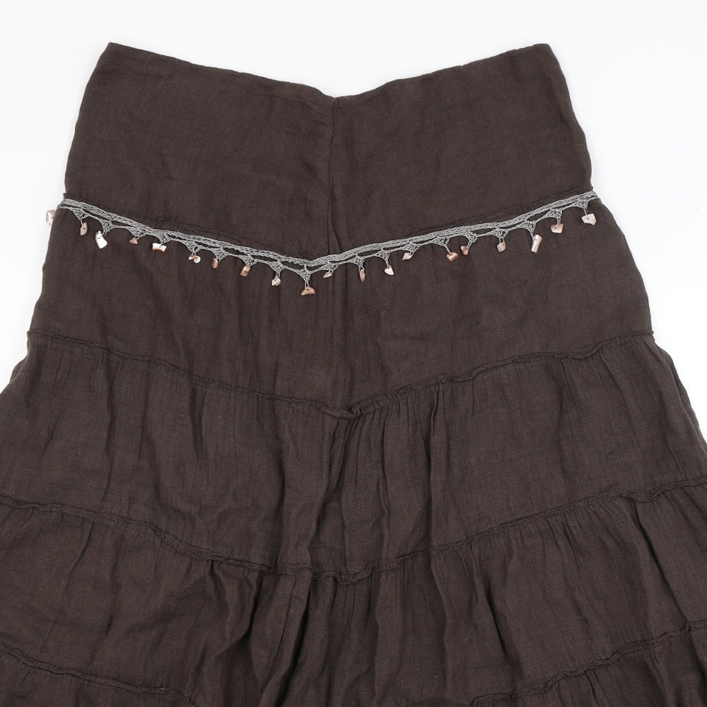 Preworn Womens Brown   Flare Skirt Size XL