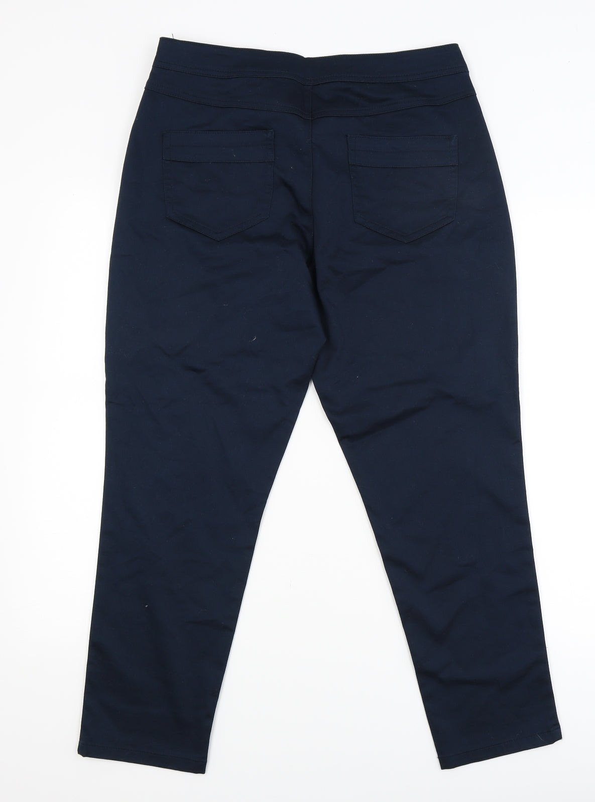Wallis Womens Blue   Chino Trousers Size 14 L25 in