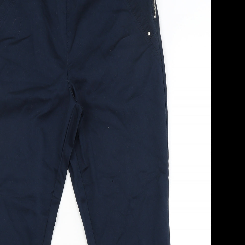 Wallis Womens Blue   Chino Trousers Size 14 L25 in