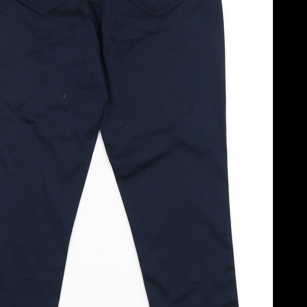 Wallis Womens Blue   Chino Trousers Size 14 L25 in