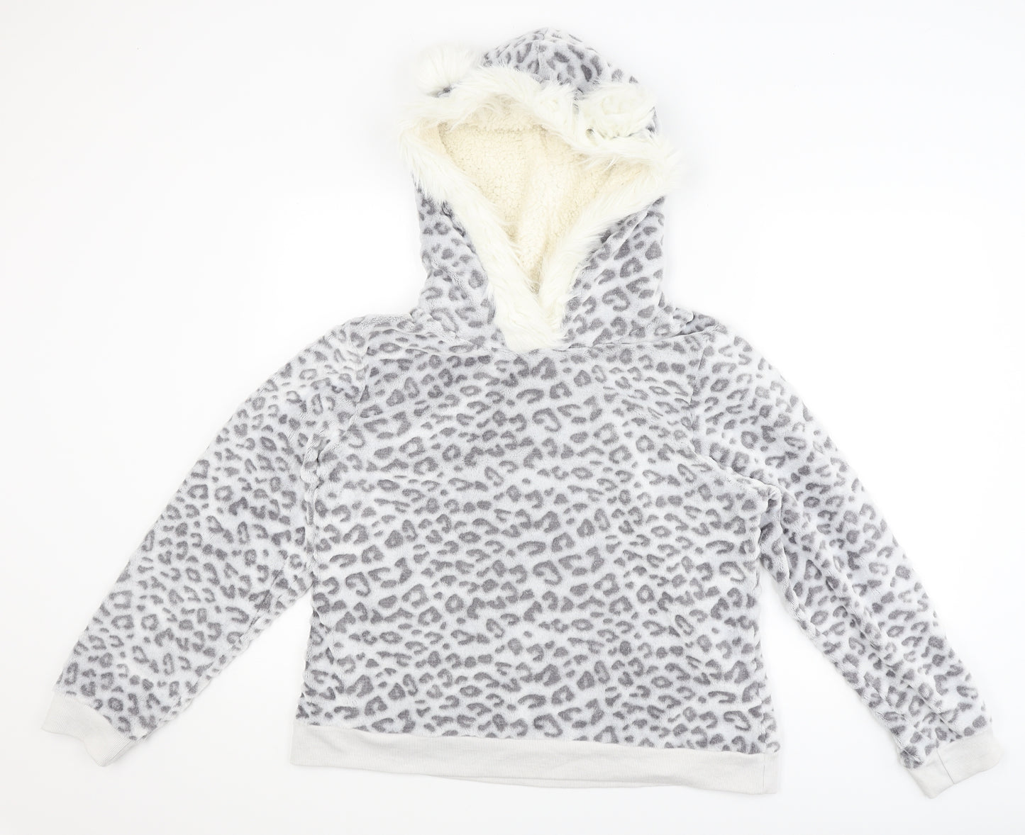 George Womens Grey Animal Print  Top Pyjama Top Size 16