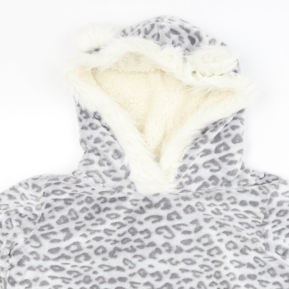 George Womens Grey Animal Print  Top Pyjama Top Size 16