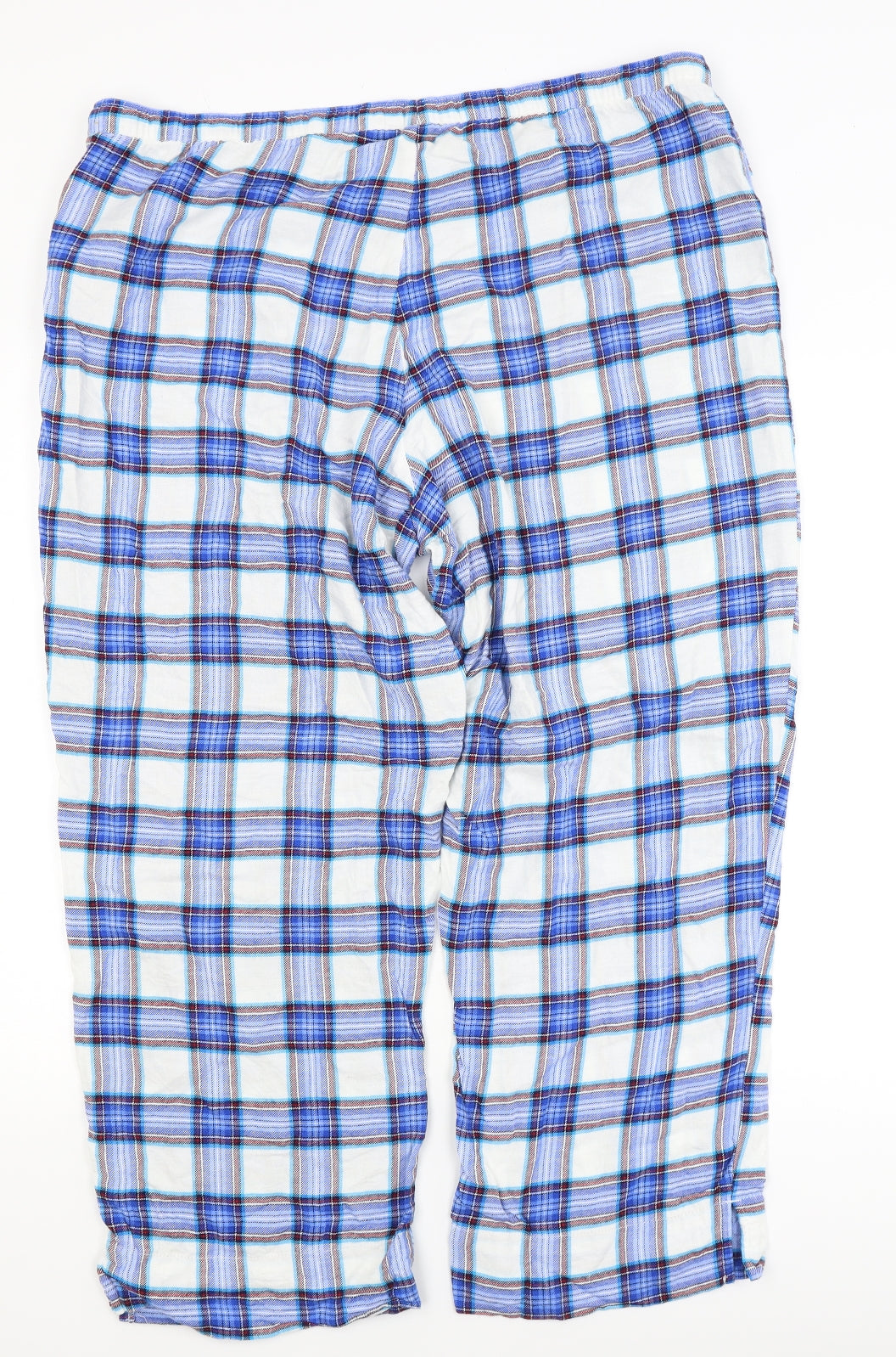 Gap Womens Blue Plaid  Kaftan Pyjama Pants Size XL