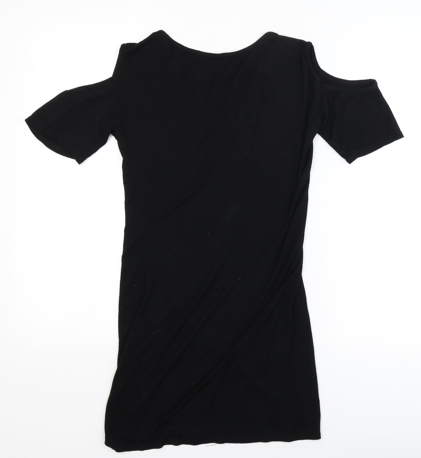 Jolly Rascals Girls Black   T-Shirt Dress  Size 13 Years  - cold shoulder
