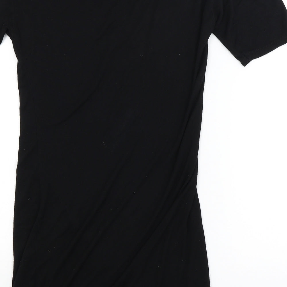 Jolly Rascals Girls Black   T-Shirt Dress  Size 13 Years  - cold shoulder