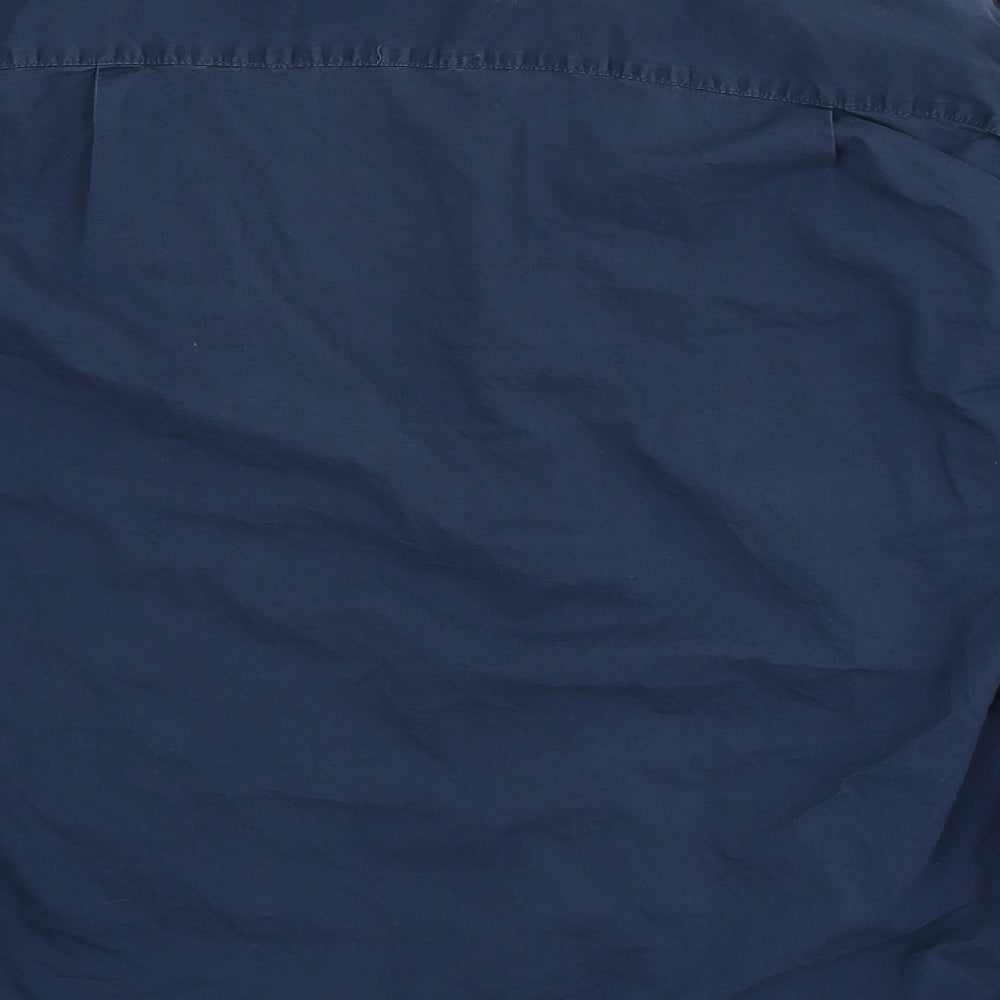 Desigual Mens Blue    Button-Up Size XL  - writing