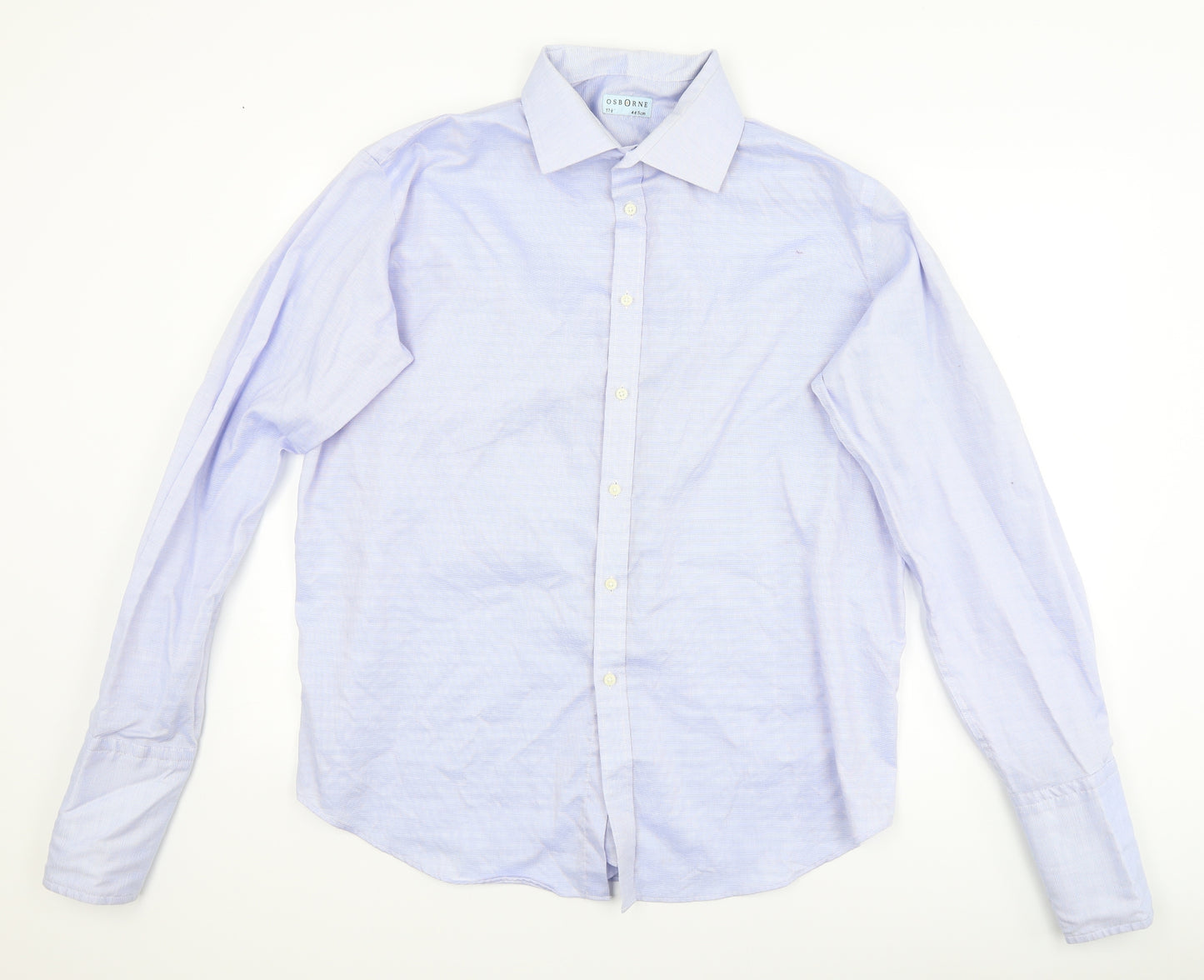 Osbourne Mens Blue    Dress Shirt Size 17.5