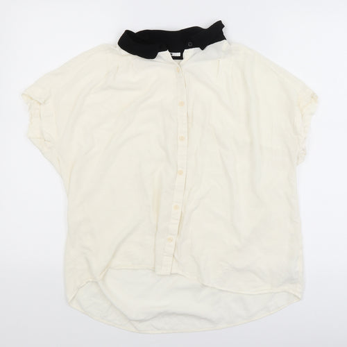 Preworn Womens White   Basic Blouse Size L