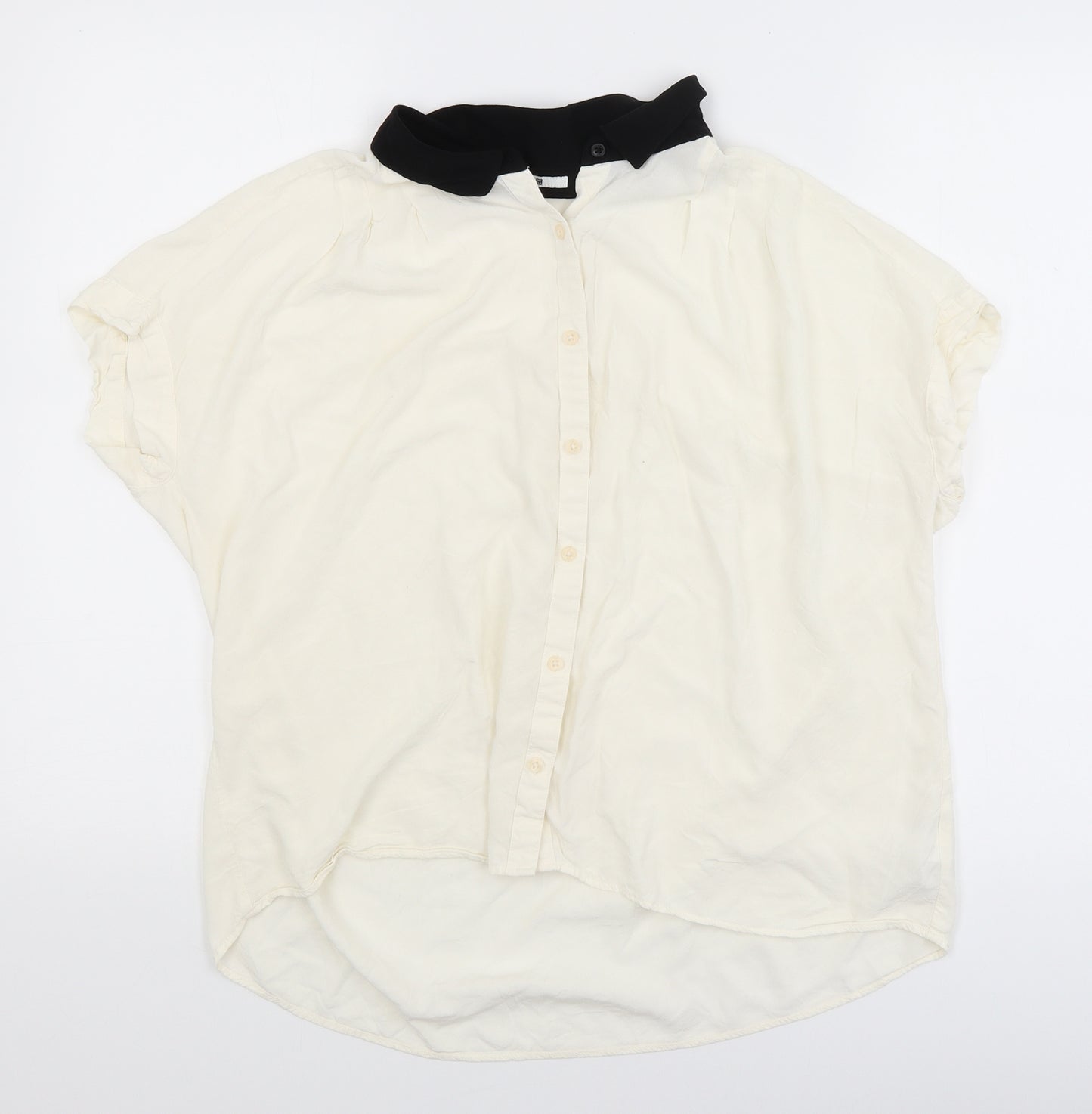 Preworn Womens White   Basic Blouse Size L
