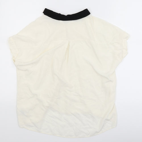 Preworn Womens White   Basic Blouse Size L