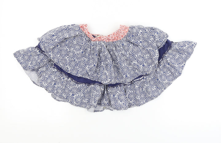 Mini B Girls Blue Geometric  Tutu Skirt Size 6-7 Years
