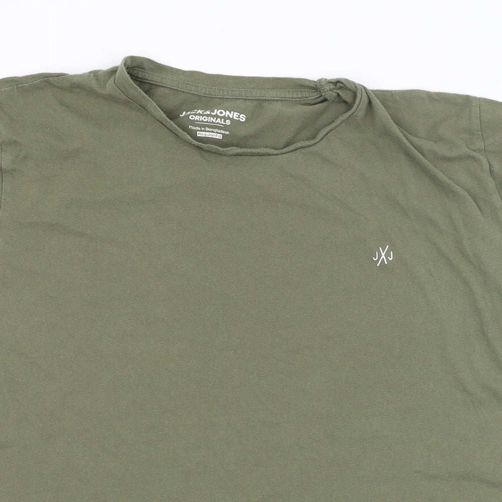 Jack Jones Mens Green    T-Shirt Size L