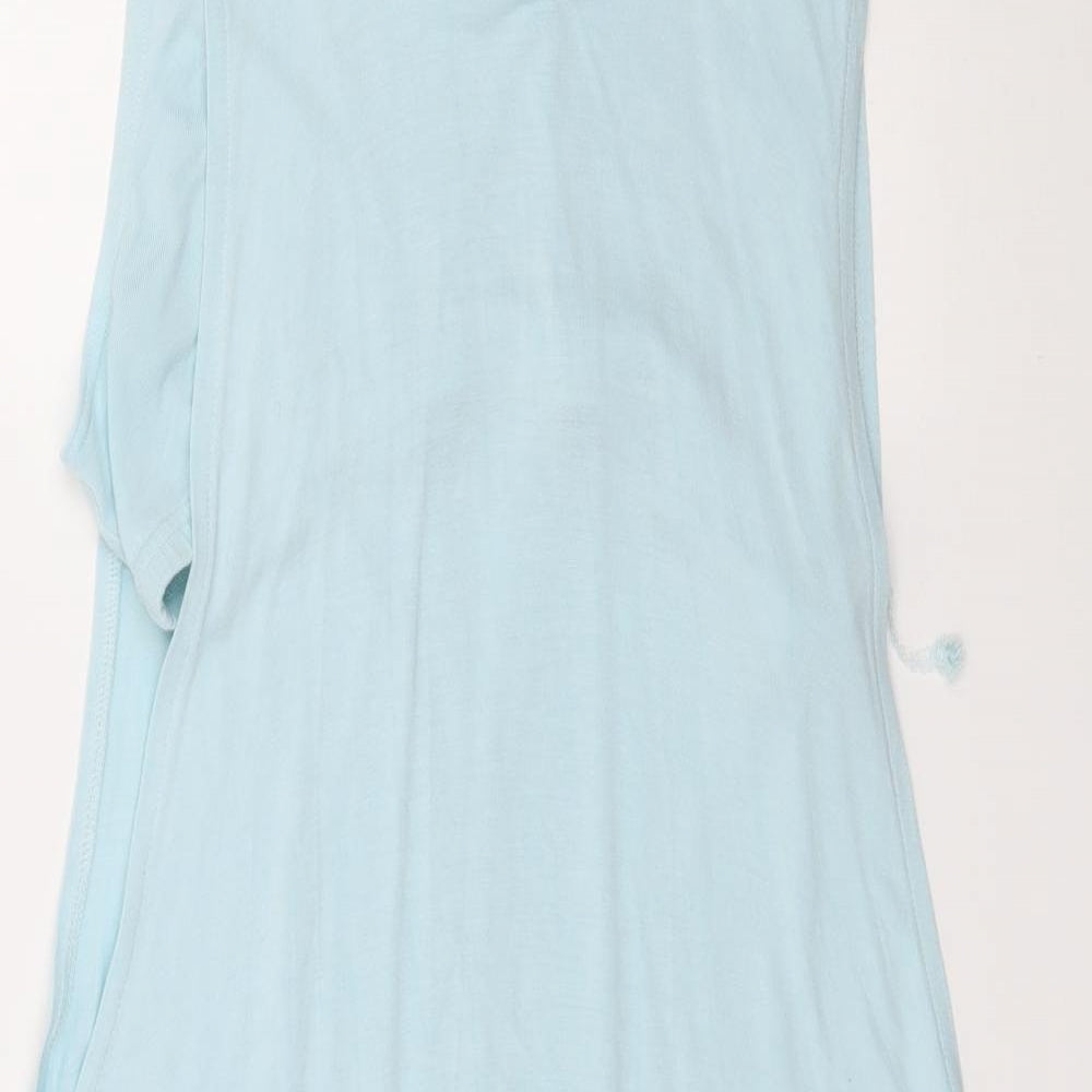 Bench Womens Blue  Jersey Basic T-Shirt Size M  - Longline