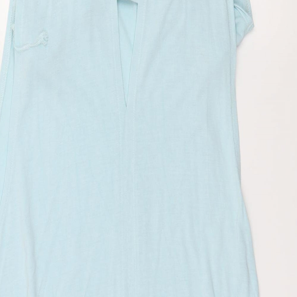 Bench Womens Blue  Jersey Basic T-Shirt Size M  - Longline