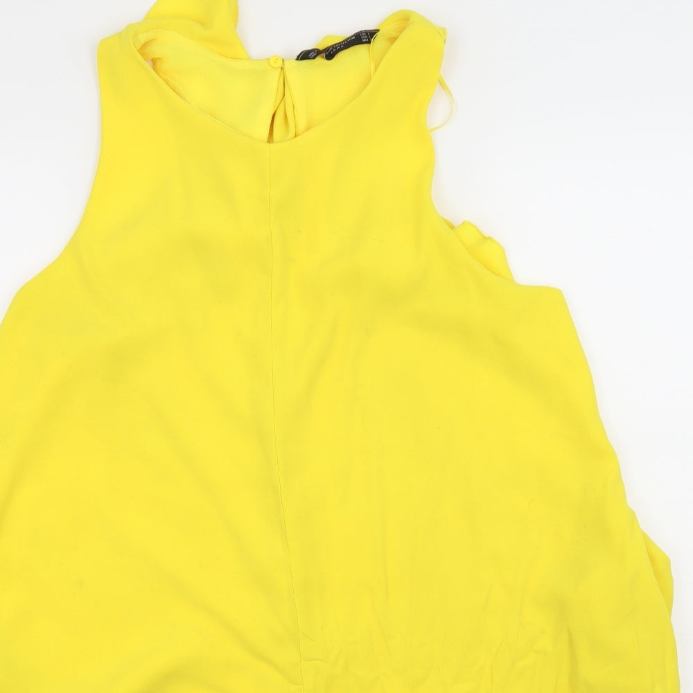 Zara Womens Yellow   Playsuit One-Piece Size L L4 in