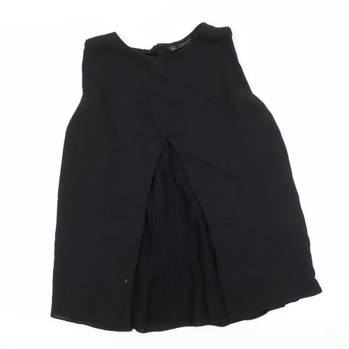 Zara Womens Black  Chiffon Basic Blouse Size M