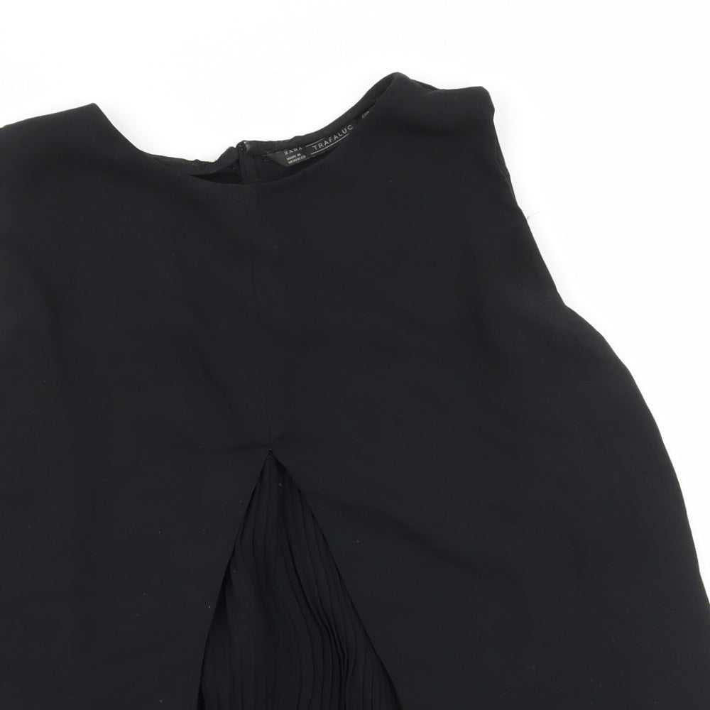 Zara Womens Black  Chiffon Basic Blouse Size M