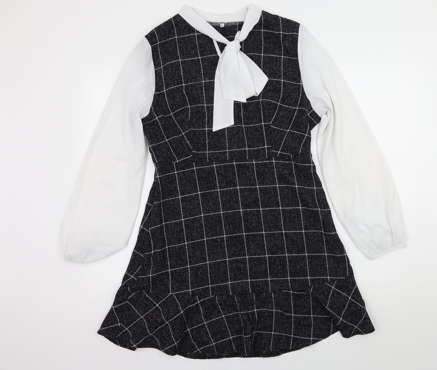 Prewworn Womens Grey Check  A-Line  Size L