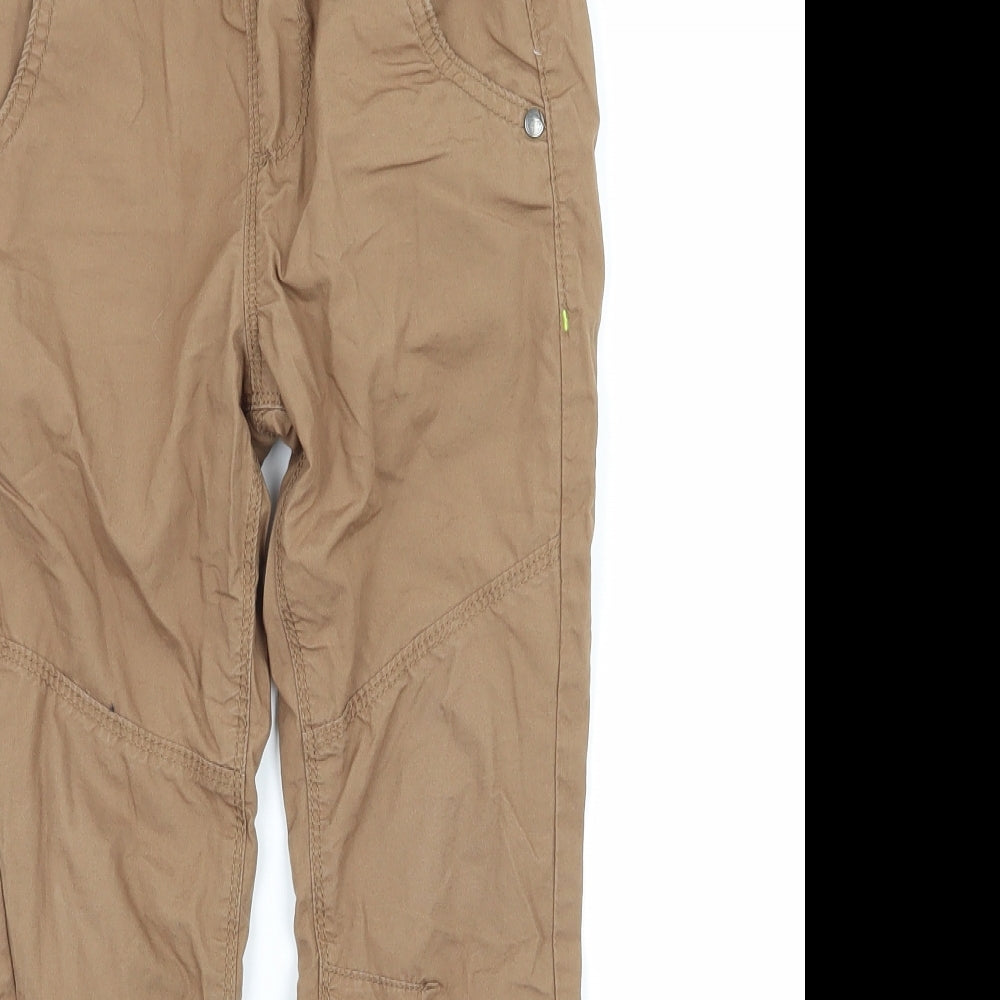 F&F Boys Brown   Cargo Trousers Size 4-5 Years