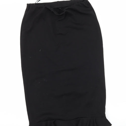SheIn Womens Black  Jersey Straight & Pencil Skirt Size M
