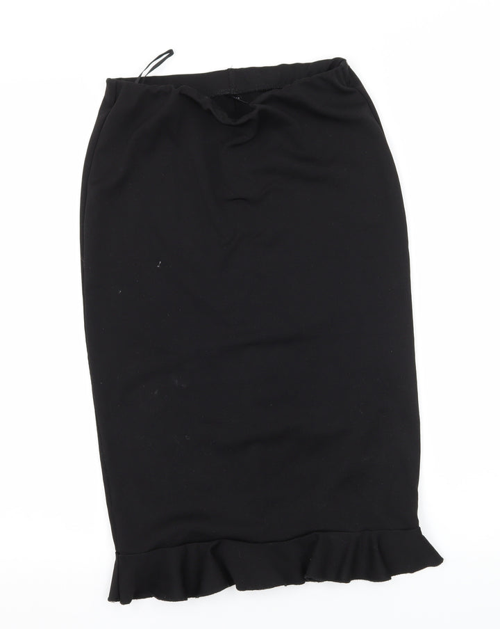 SheIn Womens Black Jersey Straight & Pencil Skirt Size M