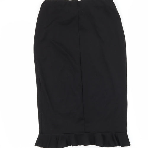 SheIn Womens Black  Jersey Straight & Pencil Skirt Size M