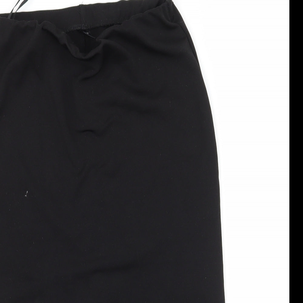 SheIn Womens Black  Jersey Straight & Pencil Skirt Size M