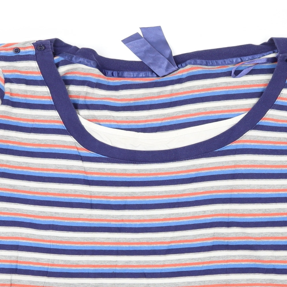 E-vie Womens Multicoloured Striped Jersey Basic T-Shirt Size 22
