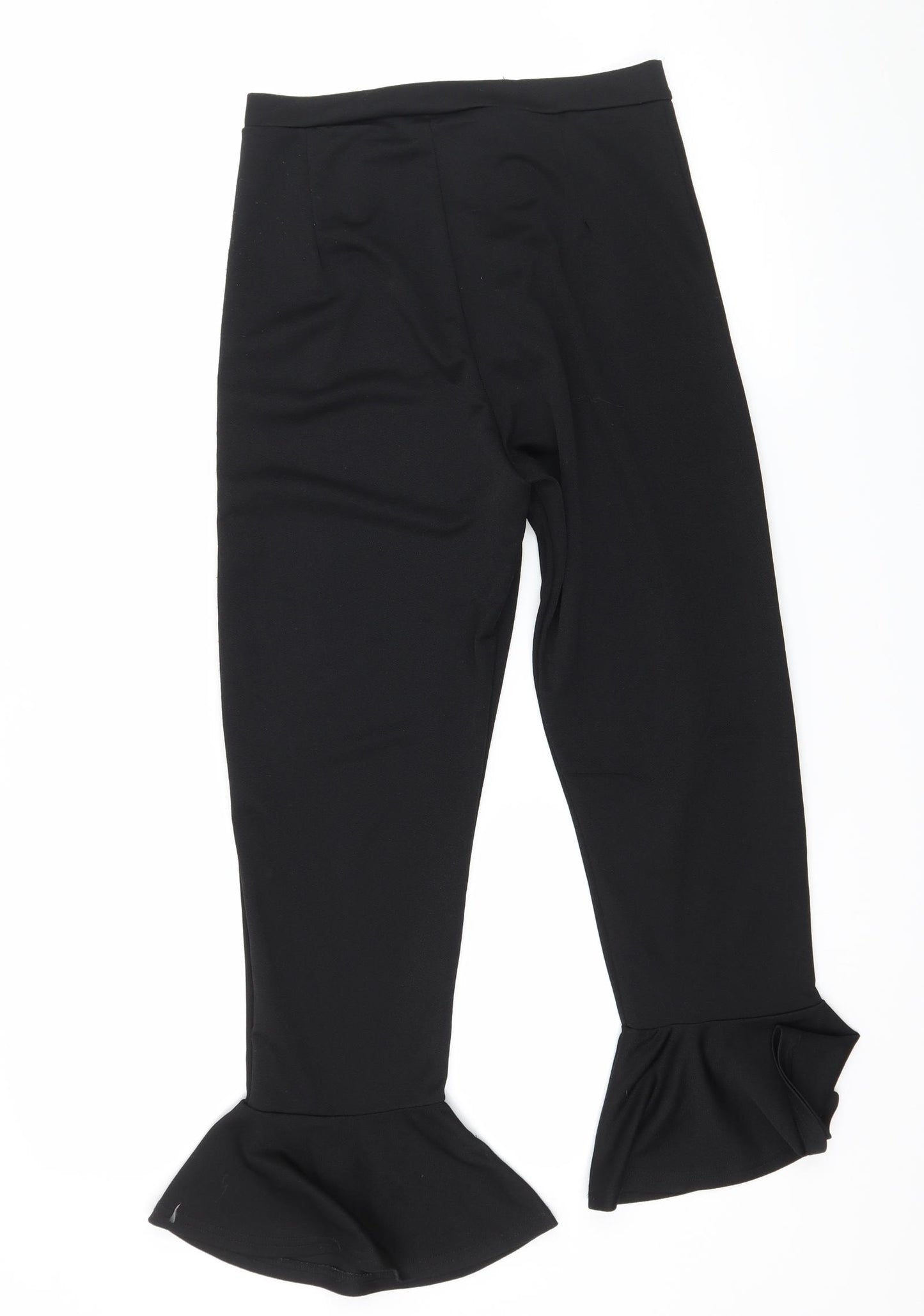 PRETTYLITTLETHING Womens Black   Trousers  Size 10 L22 in