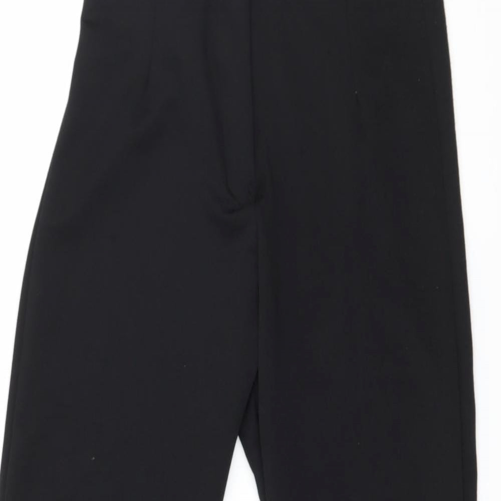 PRETTYLITTLETHING Womens Black   Trousers  Size 10 L22 in