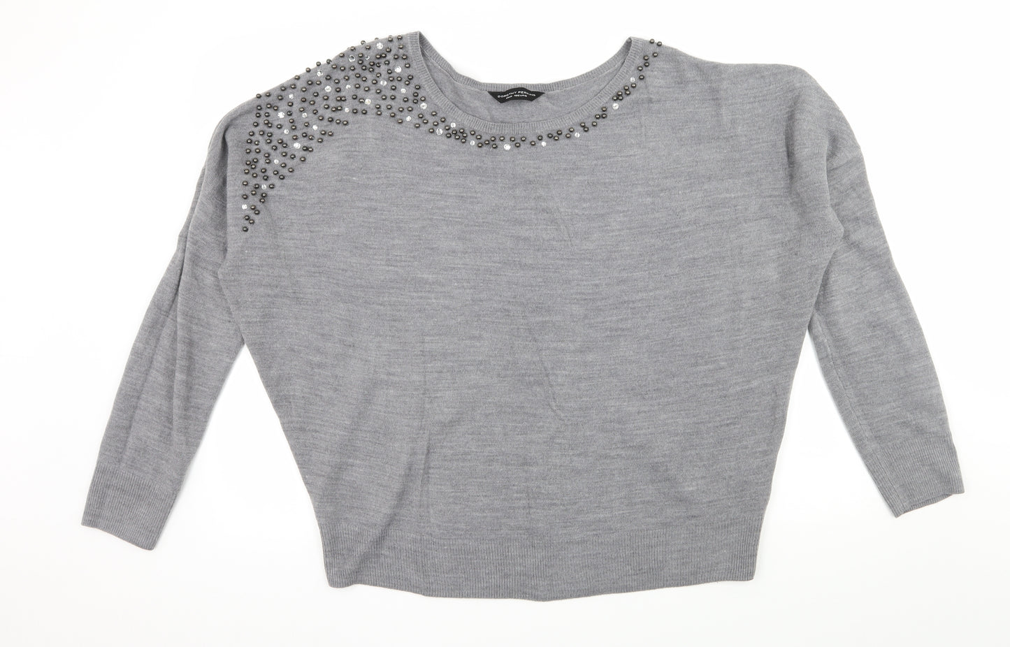 Dorothy Perkins Womens Grey  Knit Pullover Jumper Size 20