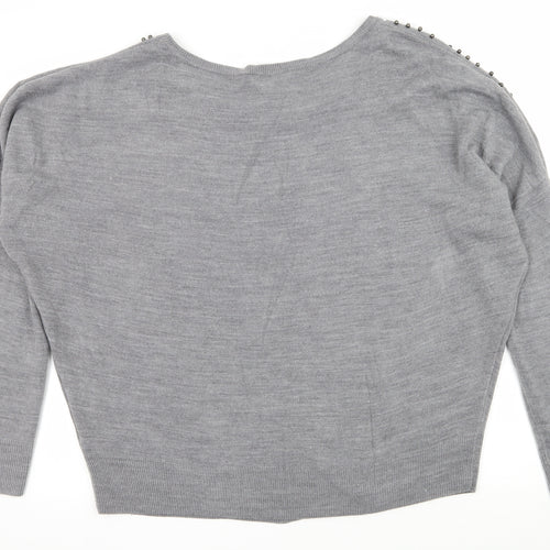 Dorothy Perkins Womens Grey  Knit Pullover Jumper Size 20