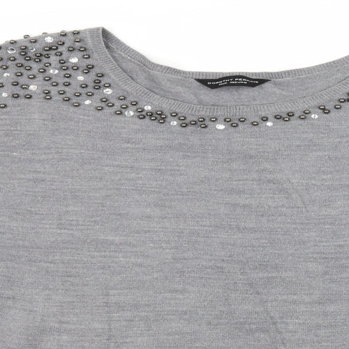 Dorothy Perkins Womens Grey  Knit Pullover Jumper Size 20