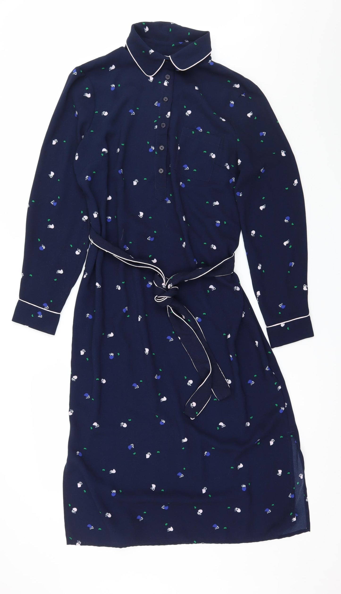 Marks and Spencer Womens Blue Geometric  Shift  Size 12