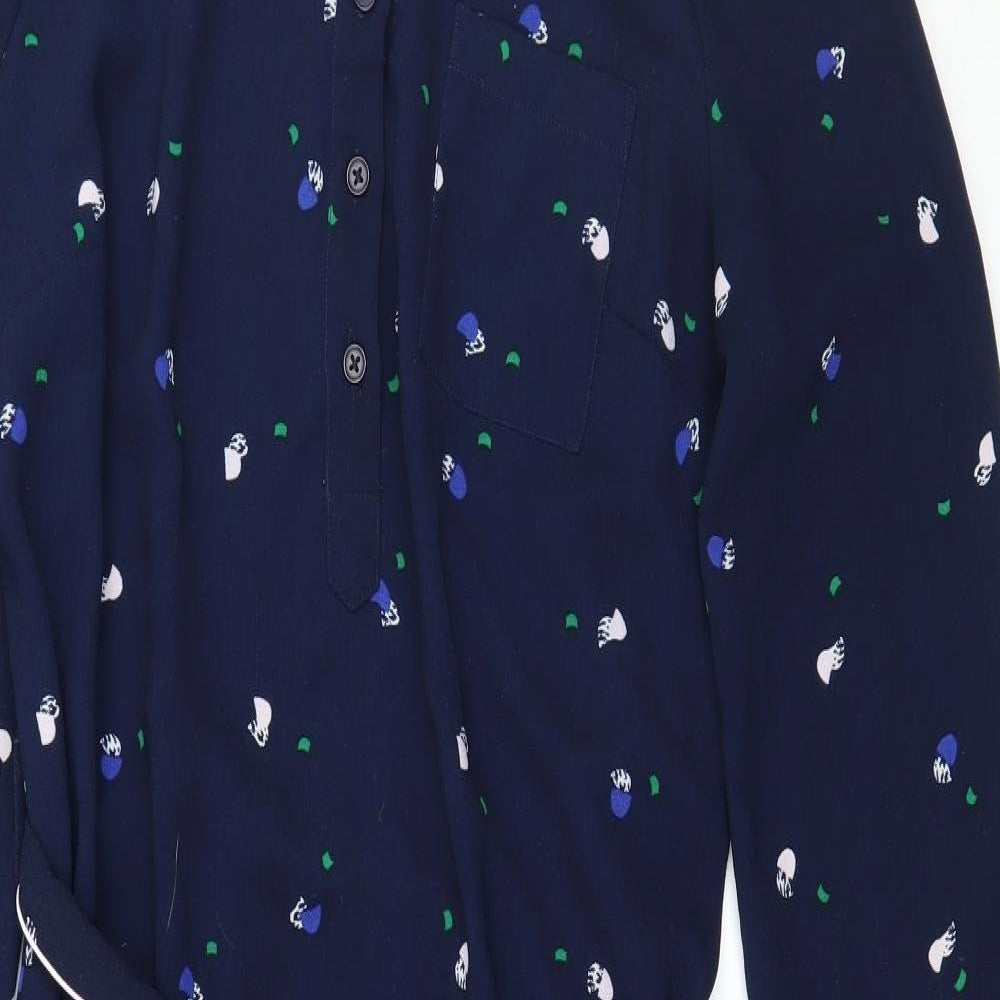 Marks and Spencer Womens Blue Geometric  Shift  Size 12