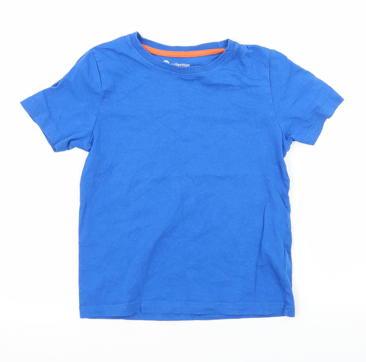 B Collection Boys Blue Jersey Basic T-Shirt Size 4 Years